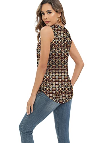 Summer Tank Tops Sleeveless V Neck Dressy Casual Wrinkle Free Shirts Cool Women's Loose Fit Blouses Flowy Trendy Tops Tunics for Women
