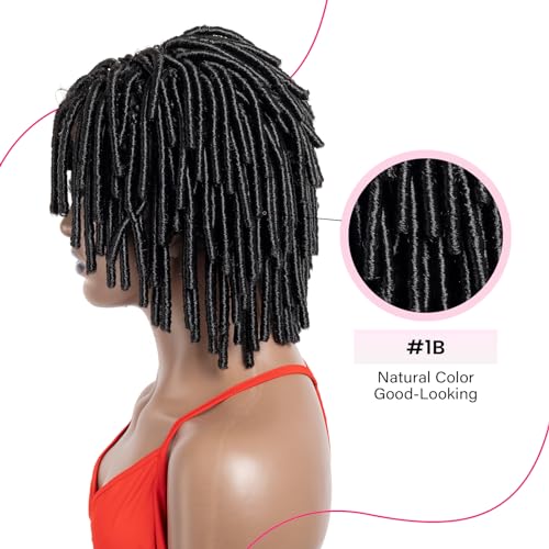 PROTEA Braided Wigs for Black Women, Full Lace Frontal Box Braids Wigs with Baby Hair, Lightweight Synthetic Fully Handmade Braided Wig, 16 Inch #2 Natural Color