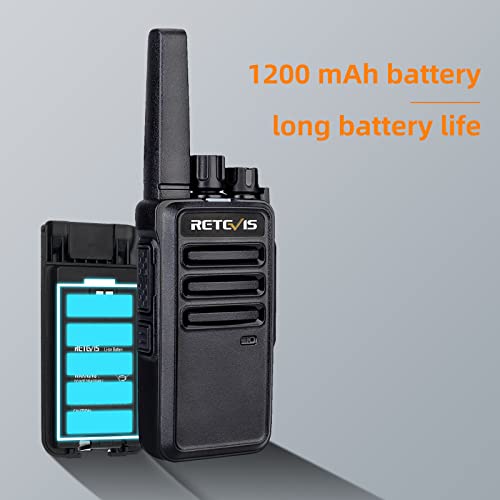 Retevis RT68 Two-Way Radios Long Range, Walkie Talkies for Adults, 2 Way Radio with Earpiece, Walkie Talkie Rechargeable with Charging Base, for Manufacturing Restaurant Business School(10 Pack)