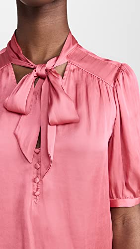 PAIGE Women's Esta Blouse Dusty Bubblegum, Dusty Bubblegum, Pink, XXS