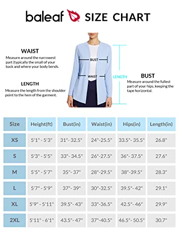 BALEAF Women's Rash Guard Long Sleeve UPF 50+ Sun Shirts Lightweight Quick Dry Cardigan UV Protection Rashguard Swimsuit Swimwear Grey S