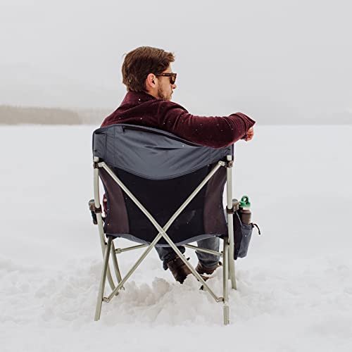 ONIVA - a Picnic Time Brand PT-XL Over-Sized 400-Lb. Capacity Outdoor Folding Camp Chair, Black