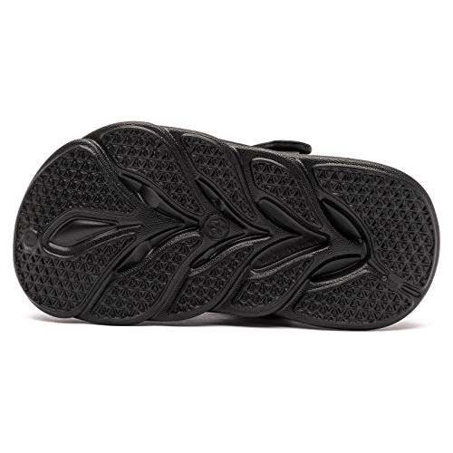 Kids Clogs Home Garden Slip On Water Shoes for Boys Girls Indoor Outdoor Beach Sandals Children Classic Slippers Black, 1.5 Little Kid