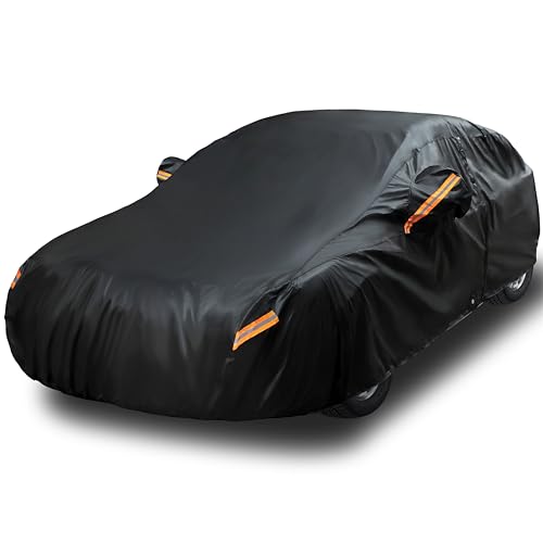 EzyShade 10-Layer Waterproof Sports Car Cover. See Vehicle Size-Chart for Accurate Fit. All Weather Full Outdoor Covers. Corvette Mustang Porsche. Sun Snow Wind Rain. Black, Size C3 (See Size Chart)