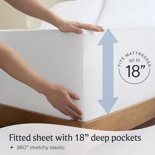LuxClub 4 PC Sheet Bed Sheets Deep Pockets 18" Eco Friendly Wrinkle Free-Kids-Fitted Sheets Machine Washable Hotel Bedding Silky Soft - Light Taupe Twin XL