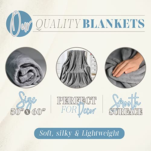 Elegant Comfort Lightweight Printed Throw Blanket- All Season, Ultra Soft, Cozy and Plush- Decorative Throw Blankets, Perfect for Lounging, 50 x 60 inches, Nayati, Throw Blanket