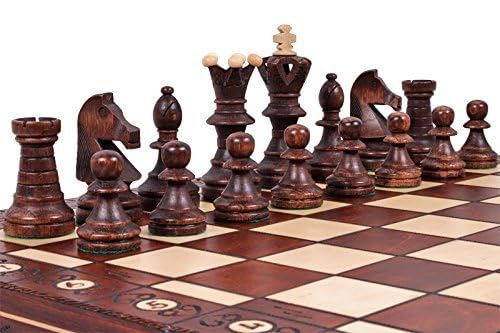 The Jarilo, Unique Elegant Wooden Chess Game Set, Pieces, CBoard and Chess Piece Storage – Finely Handcrafted in Europe for Adults and Kids