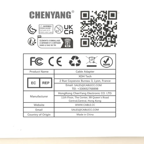 Chenyang USB C to Mini DisplayPort Adapter 4K 60hz for Tablet Phone Laptop Mini DP Display Port to USB Type C Cable