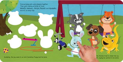 Little Hippo Books Five Partying Pets | Touch and Feel Books for Toddlers | Sound Books | Kid's Books with Sound | Educational Children's Books and Sensory Books