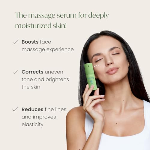 PLANTIFIQUE Korean Jojoba Oil & Hyaluronic Acid Face Massage Serum - Perfect for Gua Sha Facial Tools - Collagen & Niacinamide for Ultimate Hydration and Anti-Aging Glow - for Men & Women