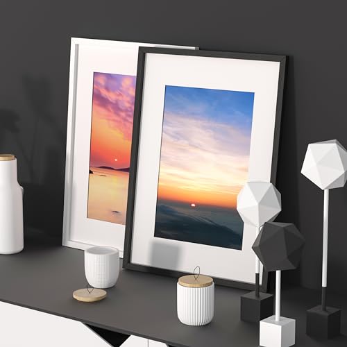 8.5x11 Picture Frame, Wall Gallery Photo Frames,Stable and Sturdy Black Frame with High Definition Plexiglass,8.5x11 Poster Photo Frame,Horizontal and Vertical Formats for Wall Hanging, Black