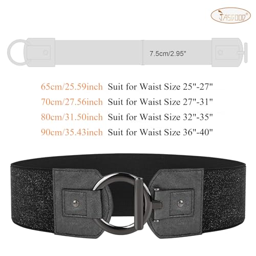 JASGOOD Women Wide Elastic Waist Belt Fashion Stretchy Dress Belt, Halloween Cosplay Belt