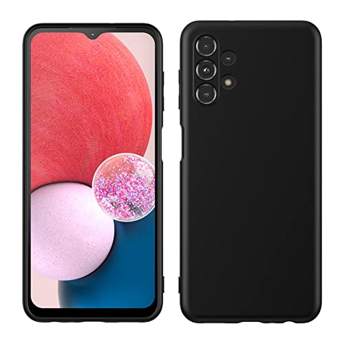 Foluu Silicone Case for Samsung Galaxy A55 5G, Liquid Gel Rubber Bumper Case with Soft Microfiber Lining Cushion Slim Hard Shell Shockproof Protective Cover for Samsung Galaxy A55 5G 2024 (Black)