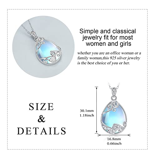 YAFEINI Amethyst Necklace Sterling Silver Tree of Life Pendant Necklace Purple February Birthstone Jewelry Gifts for Women (NN-Tree of Life Amethyst Necklace)