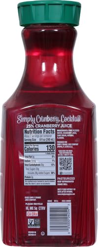 Simply Cranberry Cocktail, 52 Fl Oz Bottle