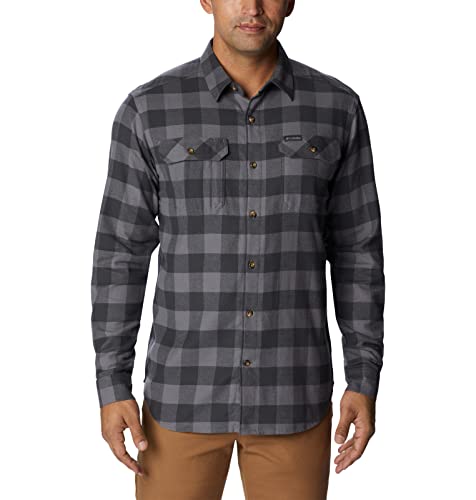 Columbia Men's Flare Gun Stretch Flannel, Shark Vista Stripe, X-Large