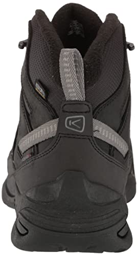 KEEN Men's Circadia Mid Heigh Polar Insulated Waterproof Hiking Boots, Black/Steel Grey, 15