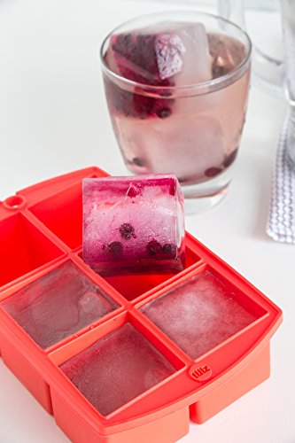 Tulz Mega Ice Block Tray, Silicone, Ruby