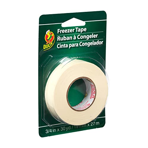 Duck Brand Write-On Freezer Tape, 3/4-Inch by 30-Yard, Single Roll, White (280124)