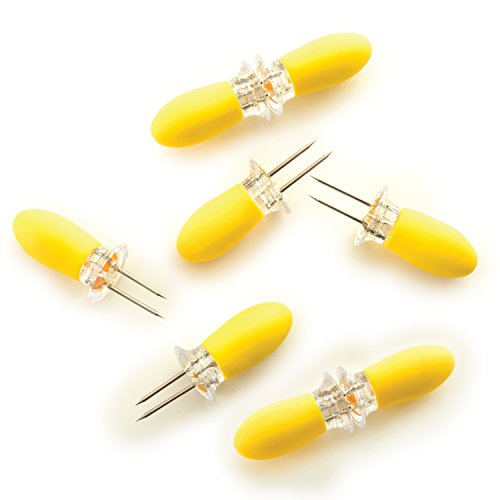 Norpro, Set of 8 corn cob holders, 3" x 1" x 1", Yellow