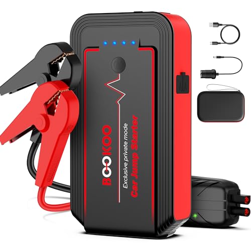 Jump Starter 3000A, BOOKOO Car Battery Jumper Starter Portable, 12V Jump Start Battery Pack up to 7.2L Gas or 8.0L Diesel Engine Jump Starter with Power Bank/QC3.0/Dual Output/LED Light