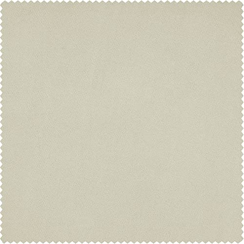 HPD Half Price Drapes Grommet Plush Velvet Curtains 84 Inches Long Room Darkening Curtains for Bedroom & Living Room (1 Panel), 50W x 84L, Au Lait Creme