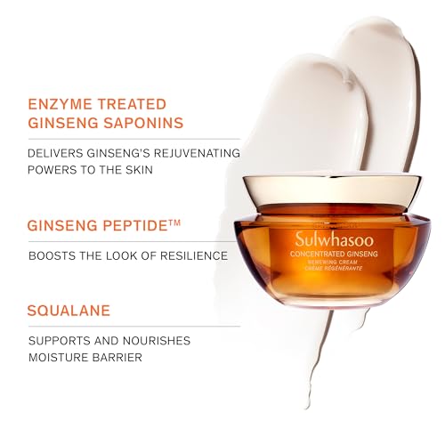 Sulwhasoo Concentrated Ginseng Renewing Cream Set - Korean Ginseng-Powered Skincare 2-piece Gift Set, Strengthens Skin Barrier, Visibly Improves Wrinkles and Firmness, Includes Full-size Cream