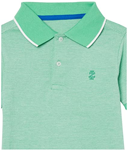 IZOD Boys' Short Sleeve Pique Polo Shirt, Blue/White