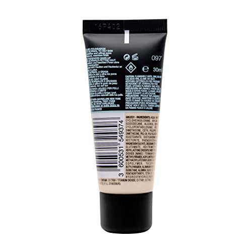 Maybelline New York Fit Me Matte + Poreless Liquid Foundation, Pouch Format, 115 Ivory, 1.3 Ounce