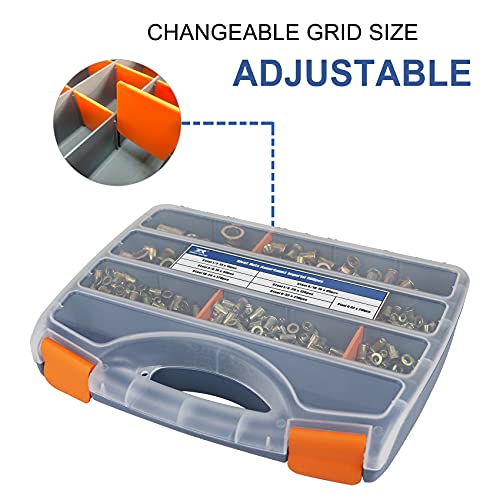 TR TOOLROCK 860pcs Rivet Nut Kit, Metric Rivet Nuts Assortment M3 M4 M5 M6 M8 M10 M12, Zinc Plated Finish, Carbon Steel Flat Head Insert Threaded Rivet Nut Tool Kit with Case