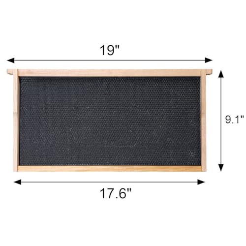 Beehive Frames 20-Pack Bee Hive Frame with Waxed Foundation Sheet Unassembled Beehive Frames, 9-1/8-Inch