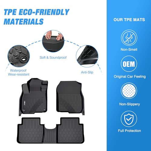 Nilight TPE Floor Mats for Honda CRV (CR-V) 2017 2018 2019 2020 2021 2022,All Weather Custom Fit Heavy Duty Floor Liners