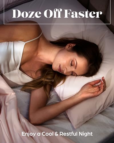 SleepCool+ Luxury Cooling Pillowcases (Set of 2) (Queen, Blush)