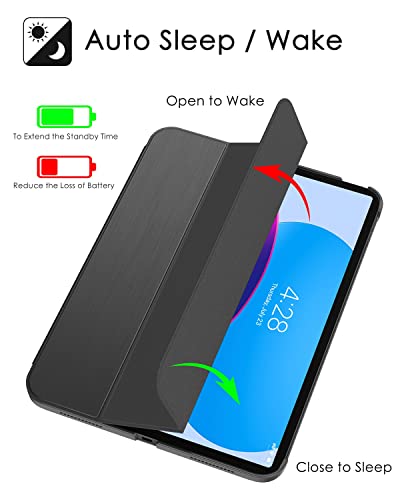 Soke Case for iPad 10th Generation(10.9-inch,2022) - [Smart Cover Auto Wake/Sleep + Slim Trifold Stand], Premium Protective Hard PC Back Cover for New Apple iPad 10.9 Inch - New Black