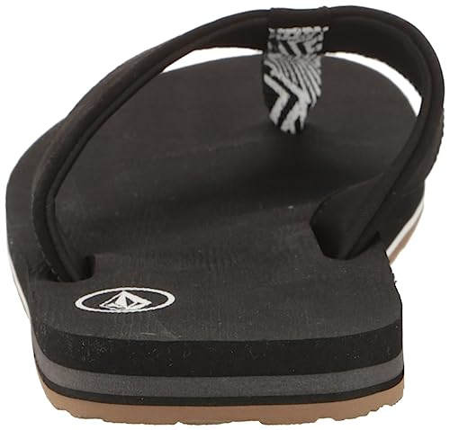 Volcom Men's Victor Flip-Flop Sandal, Black-New, 7