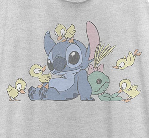 Disney womens Lilo & Stitch Ducky Kind Tri-blend Racerback Layering Tank T Shirt, White Heather, X-Small US