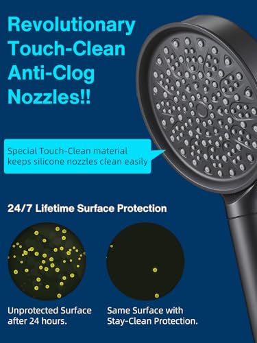 Cobbe Filtered Shower Head with Handheld, 6 Spray Modes, Water Softener Filters - Remove Chlorine, Reduce Dry Skin - Brushed Nickel