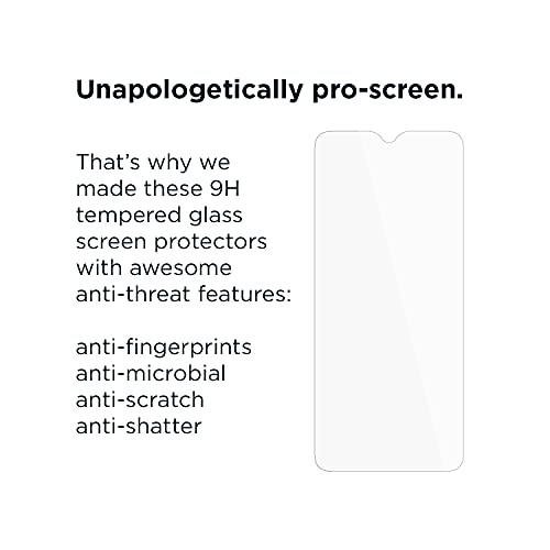 Motorola (2 Pack Moto G Play (2021) Screen Protector- Strong Tempered Glass with Antimicrobial treatment for total screen protection and freshness