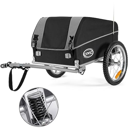 Bike Cargo Trailer, Foldable Frame 88 lbs Max Load, 16'' Quick-Release Wheel, Not for Kids or Animals
