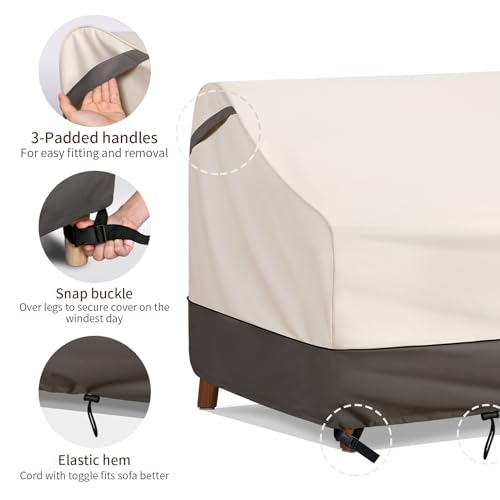 Bestalent Patio Furniture Covers Waterproof,Outdoor Sofa Loveseat Covers Fits up to 54W x 38D x 35H inches