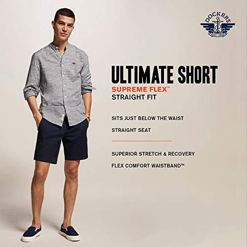 Dockers Men's Ultimate Straight Fit Supreme Flex Shorts (Standard and Big & Tall), (New) Pineapple Slice, 38