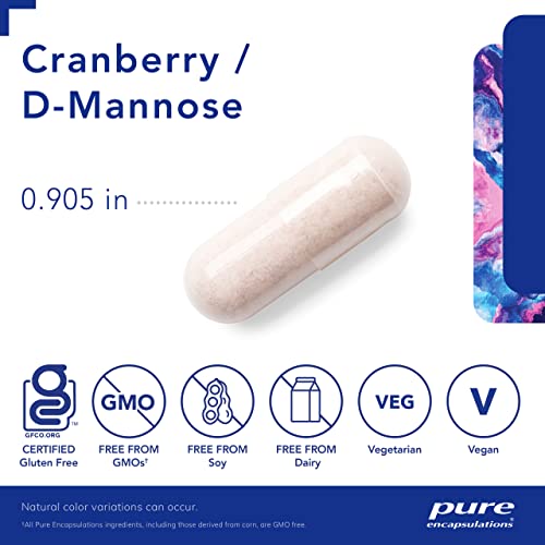 Pure Encapsulations Cranberry D-Mannose - Supports Urinary Tract Health* - with Cranberry Fruit Solids - Vegan & Non-GMO Dietary Supplement - 90 Capsules