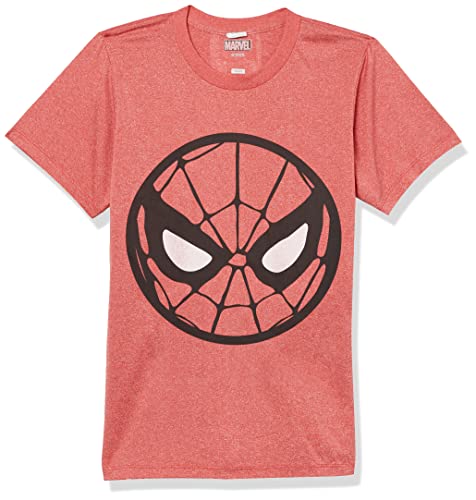 Marvel Kid's Spiderman Icon T-Shirt, Red Heather, Small