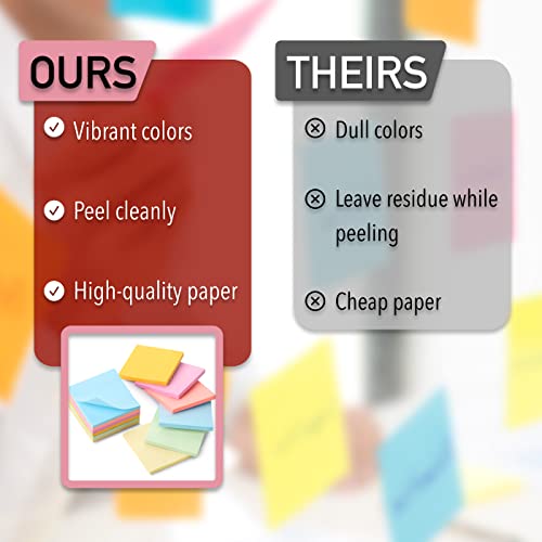 Mr. Pen- Sticky Notes, 3”x3”, 12 Pads, Pastel Colors Sticky Notes, Sticky Note, Self-Stick Note Pads, Sticky Pads Sticky Notes Aesthetic, Colorful Sticky Notes, Sticky Notes Bulk Sticky Notes