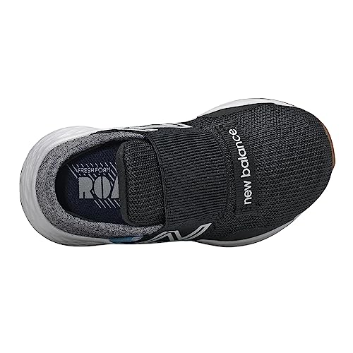 New Balance Baby Fresh Foam Roav V1 Bungee Running Shoe Sneaker, Black/Light Aluminum, 3 US Unisex Infant