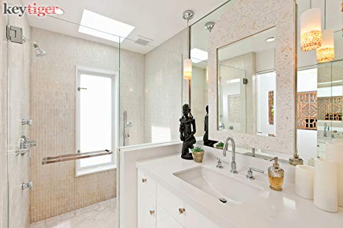 32 Inch Long Stainless Steel Door Handles Brushed Nickel Finish, Modern Door Handle Pulls for Commercial Glass Entry Doors Wooden Barn Door Home Interior Exterior Fiberglass Door, Square Rectangle Bar