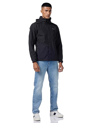 Helly Hansen Men's Dubliner Waterproof Windproof Breathable Rain Coat Jacket, 597 Navy, Small