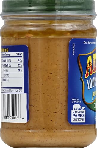 Adams 100% Natural Crunchy Peanut Butter, 16 Ounces