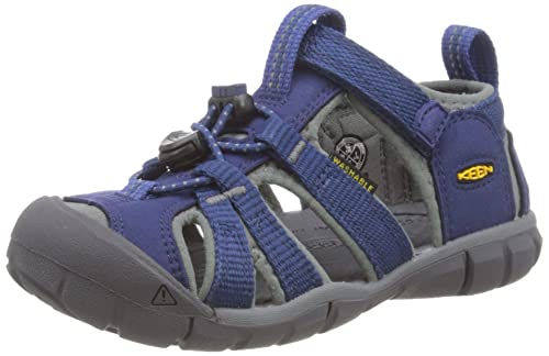 KEEN Big Kid's Seacamp 2 CNX Closed Toe Sandal, Vivid Blue/Original Tie Dye, 5 BK (Big Kid's) US