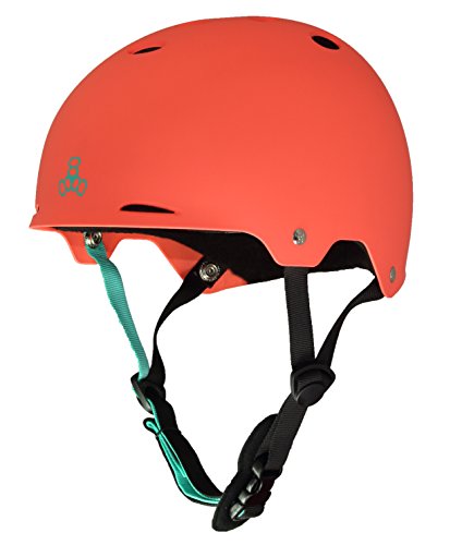 Triple Eight Gotham Water Helmet for Wakeboard and Waterskiing, Neon Tangerine Matte, Small